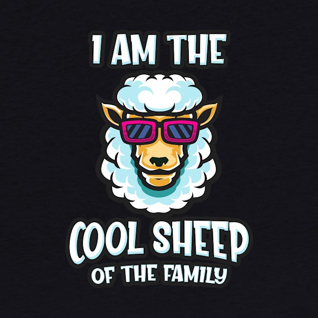 I'm the Cool Sheep Of the Family funny Family Kids by Foxxy Merch